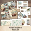 Seaside Christmas Junk Journal Ephemera & Folio Kit - Festive Beach Journal, Holiday Digital Ephemera, Junk Journal Kit, Digital download