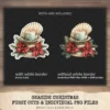 Seaside Christmas Watercolor Clipart Set - 170+ transparent PNG, Festive Beach Graphics, Holiday, Xmas, Cozy Christmas Art, Digital Download