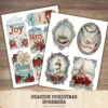 Seaside Christmas Junk Journal Ephemera & Folio Kit - Festive Beach Journal, Holiday Digital Ephemera, Junk Journal Kit, Digital download
