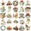 Seaside Christmas Watercolor Clipart Set - 170+ transparent PNG, Festive Beach Graphics, Holiday, Xmas, Cozy Christmas Art, Digital Download