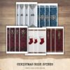 Vintage Christmas Book Spines - Snow Globe, Nutcracker, Candlelight, Goose, Holly, Christmas Letter, Sleigh, Printables, Digital download