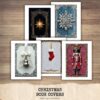 Vintage Christmas Book Covers - Candlelight, Holly, Christmas Letter, Snow Globe, Goose, Sleigh, Nutcracker, Printables, Digital download