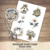 Woodland Frost Diary Floral Arrangements - Anemone Flowers, Botanical, Winter Florals, Bouquet, Floral Wreath, Greenery Art,Digital Download