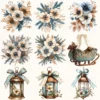 Woodland Frost Diary Floral Arrangements - Anemone Flowers, Botanical, Winter Florals, Bouquet, Floral Wreath, Greenery Art,Digital Download