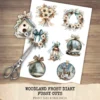 Woodland Frost Diary Floral Arrangements - Anemone Flowers, Botanical, Winter Florals, Bouquet, Floral Wreath, Greenery Art,Digital Download