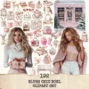 Blush Chic Noel Watercolor Clipart Set - 190+ transparent PNG, Pink Holiday Graphics, Fashion Illustration, Christmas, Digital Download