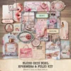 Blush Chic Noel Junk Journal Pages & Papers - Pink Christmas, Vintage Xmas Background, Pastel Holiday, Journal Kit, Digital download