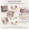 Blush Chic Noel Watercolor Clipart Set - 190+ transparent PNG, Pink Holiday Graphics, Fashion Illustration, Christmas, Digital Download