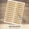 Gratitude Quotes - Grateful and Thankful, Junk Journal, Ephemera, Scrapbook Words, Collage Sheet, Planner, Vintage Word, Digital download