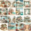 Seaside Christmas Watercolor Clipart Set - 170+ transparent PNG, Festive Beach Illustrations, Xmas, Cozy Holiday Art, Digital Download