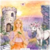 Rapunzel Dreams Clipart Set – Whimsical Illustrations, Fantasy cottagecore graphics, Fairytale art, Commercial use, Digital download