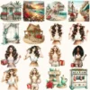 Seaside Christmas Watercolor Clipart Set - 170+ transparent PNG, Festive Beach Illustrations, Xmas, Cozy Holiday Art, Digital Download