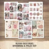 Blush Chic Noel Junk Journal Pages & Papers - Pink Christmas, Vintage Xmas Background, Pastel Holiday, Journal Kit, Digital download