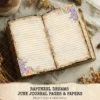 Rapunzel Dreams Junk Journal Pages & Papers – Fairytale Princess, Tangled Printable, Purple Scrapbook, Vintage, Dreamy, Digital Download