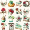 Seaside Christmas Watercolor Clipart Set - 170+ transparent PNG, Festive Beach Illustrations, Xmas, Cozy Holiday Art, Digital Download