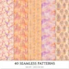 Rapunzel Dreams Seamless Patterns, Fairytale JPEG, Floral infinite pattern, Fantasy flowers repeating pattern, Digital scrapbook paper
