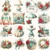 Seaside Christmas Watercolor Clipart Set - 170+ transparent PNG, Festive Beach Illustrations, Xmas, Cozy Holiday Art, Digital Download