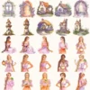Rapunzel Dreams Clipart Set – Whimsical Illustrations, Fantasy cottagecore graphics, Fairytale art, Commercial use, Digital download