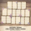 Rapunzel Dreams Junk Journal Pages & Papers – Fairytale Princess, Tangled Printable, Purple Scrapbook, Vintage, Dreamy, Digital Download