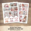 Blush Chic Noel Junk Journal Pages & Papers - Pink Christmas, Vintage Xmas Background, Pastel Holiday, Journal Kit, Digital download