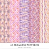 Rapunzel Dreams Seamless Patterns, Fairytale JPEG, Floral infinite pattern, Fantasy flowers repeating pattern, Digital scrapbook paper