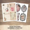 Blush Chic Noel Junk Journal Pages & Papers - Pink Christmas, Vintage Xmas Background, Pastel Holiday, Journal Kit, Digital download