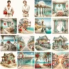 Seaside Christmas Watercolor Clipart Set - 170+ transparent PNG, Festive Beach Illustrations, Xmas, Cozy Holiday Art, Digital Download