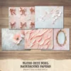 Blush Chic Noel Junk Journal Pages & Papers - Pink Christmas, Vintage Xmas Background, Pastel Holiday, Journal Kit, Digital download