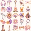 Rapunzel Dreams Clipart Set – Whimsical Illustrations, Fantasy cottagecore graphics, Fairytale art, Commercial use, Digital download
