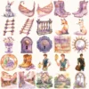Rapunzel Dreams Clipart Set – Whimsical Illustrations, Fantasy cottagecore graphics, Fairytale art, Commercial use, Digital download