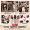 Vampire Valentine Bite Mega Bundle – Junk Journal Pages, Ephemera, Kit, Dark Romance Art, Gothic Love Graphics, Floral, Digital Download
