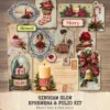 Gingham Glow Ephemera & Folio Kit – Plaid Holiday, Christmas, Floral Printables, Magical, Festive Art, Xmas Tags, kits, Digital Download