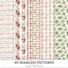 Gingham Glow Seamless Patterns, Plaid Stripes JPEG, Bows Infinite Pattern, Classic, Floral Repeating Pattern, Digital Scrapbook Paper