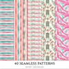 American Neon Diner Seamless Patterns, 50's Diner JPEG, Jukebox Infinite Pattern, Nostalgic Dining Repeating Pattern, Digital Scrapbook Paper