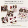 Vampire Valentine Bite Clipart Set – Dark Romance Illustrations, Gothic Haunted Graphics, Victorian, Florals, Academia PNG, Digital download
