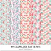 American Neon Diner Seamless Patterns, 50's Diner JPEG, Jukebox Infinite Pattern, Nostalgic Dining Repeating Pattern, Digital Scrapbook Paper