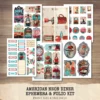 American Neon Diner Ephemera & Folio Kit – 1950s, Fast Food, Retro Restaurant Printables, Waitress Scrapbook, Tags, kits, Digital Download