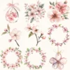 Cherry Blossom Whispers Floral Arrangements, Sakura Floral PNG, Pink Floral Bouquet, Flower Art, Spring Decor, Ornaments, Digital download