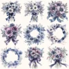 Velvet Moon Letters Floral Arrangements, Anemone Floral PNG, Anemone Bouquet, Magical Flowers, Ornaments, Flower Art, Digital download