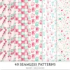American Neon Diner Seamless Patterns, 50's Diner JPEG, Jukebox Infinite Pattern, Nostalgic Dining Repeating Pattern, Digital Scrapbook Paper