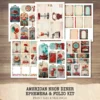 American Neon Diner Ephemera & Folio Kit – 1950s, Fast Food, Retro Restaurant Printables, Waitress Scrapbook, Tags, kits, Digital Download