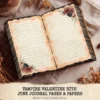Vampire Valentine Bite Junk Journal Pages & Papers – Victorian, Dark Romance Printable, Gothic Haunted Scrapbook, Florals, Digital Download