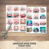 American Neon Diner Clipart Set – 50's Diner Illustrations, Nostalgic Dining Graphics, Retro Aesthetic, Vintage Restaurant, Digital download