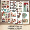 American Neon Diner Ephemera & Folio Kit – 1950s, Fast Food, Retro Restaurant Printables, Waitress Scrapbook, Tags, kits, Digital Download