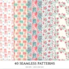 American Neon Diner Seamless Patterns, 50's Diner JPEG, Jukebox Infinite Pattern, Nostalgic Dining Repeating Pattern, Digital Scrapbook Paper