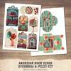 American Neon Diner Ephemera & Folio Kit – 1950s, Fast Food, Retro Restaurant Printables, Waitress Scrapbook, Tags, kits, Digital Download