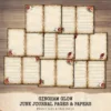 Gingham Glow Junk Journal Pages & Papers – Floral Christmas, Holiday Printable, Gingham Berries Scrapbook, Vintage, Xmas, Digital Download