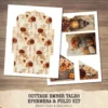 Cottage Ember Tales Ephemera & Folio Kit – Book Lover, Cozy Winter Printables, Snowfall, Vintage Art, Floral Tags, Kits, Digital Download