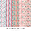 American Neon Diner Seamless Patterns, 50's Diner JPEG, Jukebox Infinite Pattern, Nostalgic Dining Repeating Pattern, Digital Scrapbook Paper