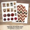 Vampire Valentine Bite Ephemera & Folio Kit – Dark Romance, Gothic Love Printables, Victorian, Floral Art, Love Tags, kits, Digital Download